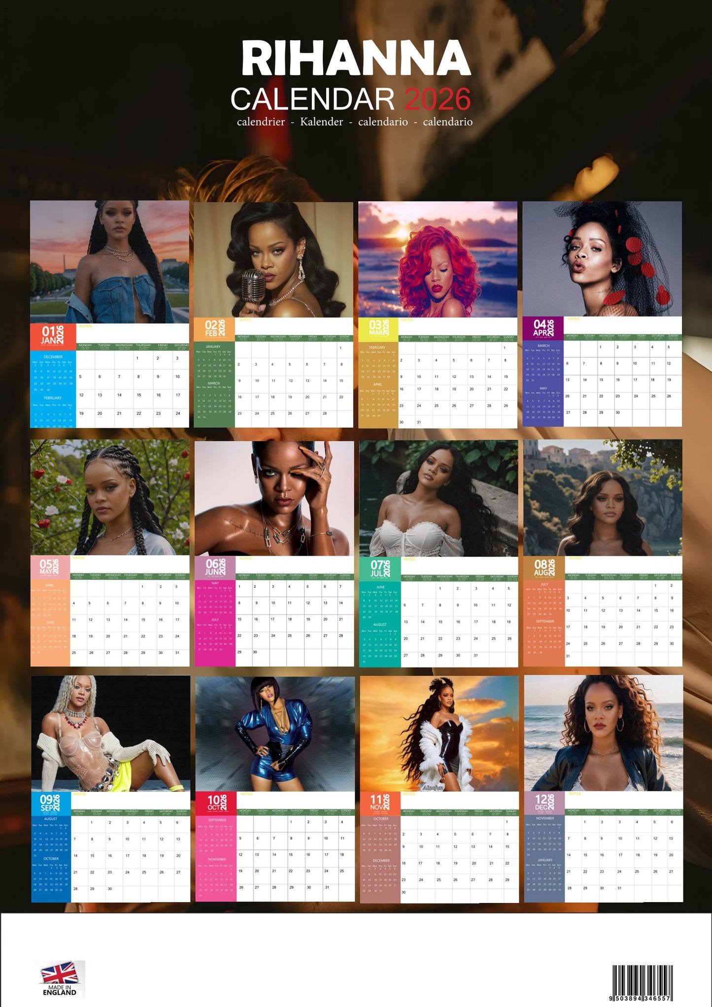 Rihanna Music Calendar 2026 – M-PRA Range