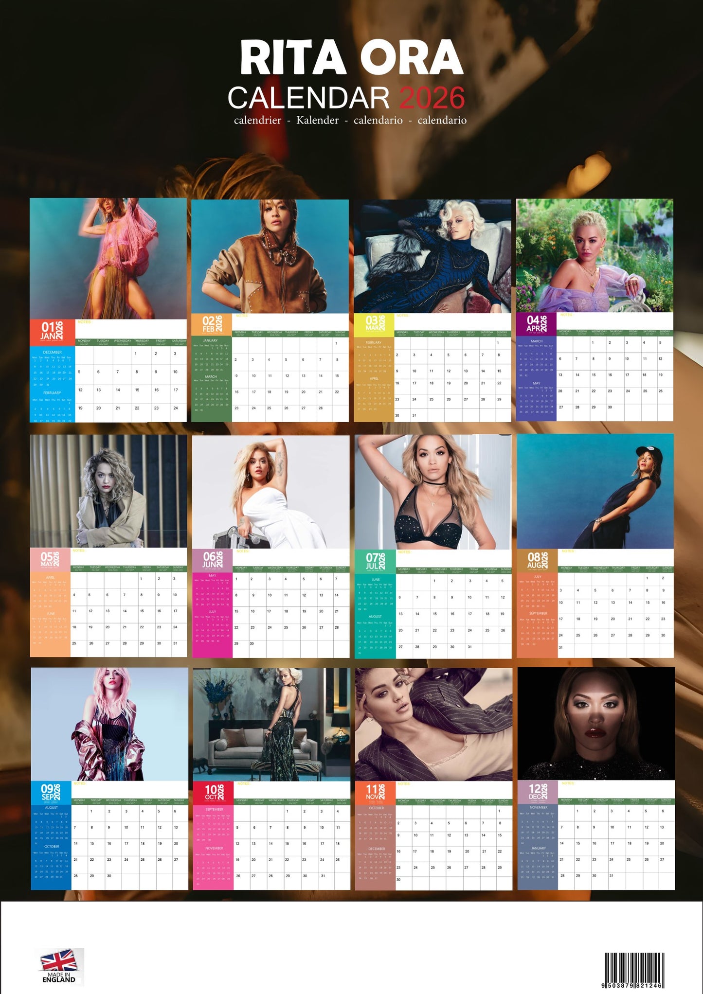 Rita Ora Music Calendar 2026 – M-PRA Range