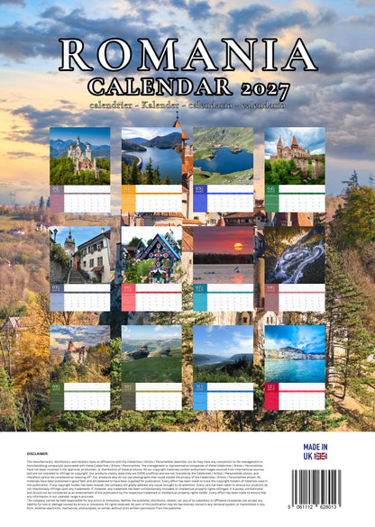 Romania Calendar 2027 – M-PRA Range