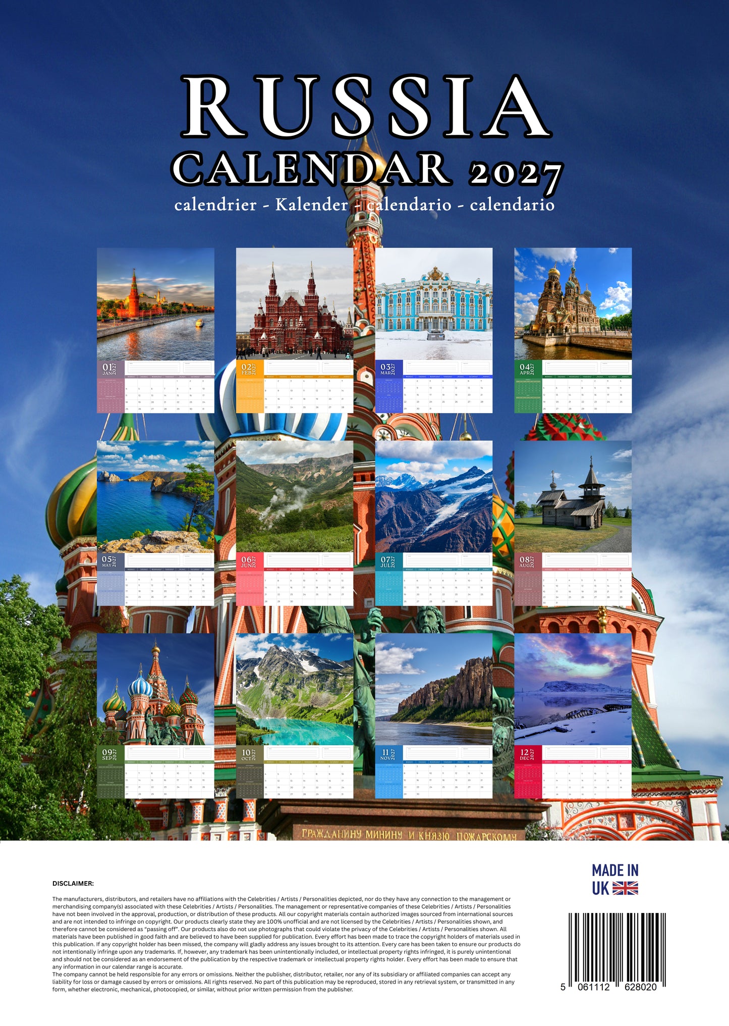 Russia Calendar 2027 – M-PRA Range