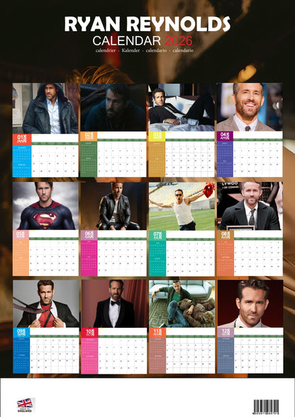Ryan Reynolds Celebrity Calendar 2026 – M-PRA Range