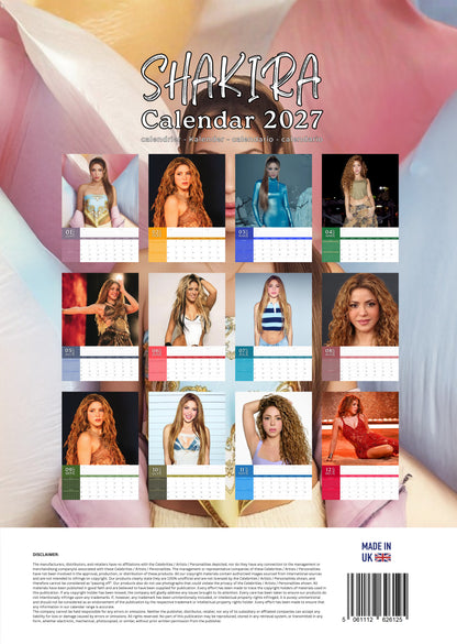 Shakira Music Calendar 2027 – M-PRA Range