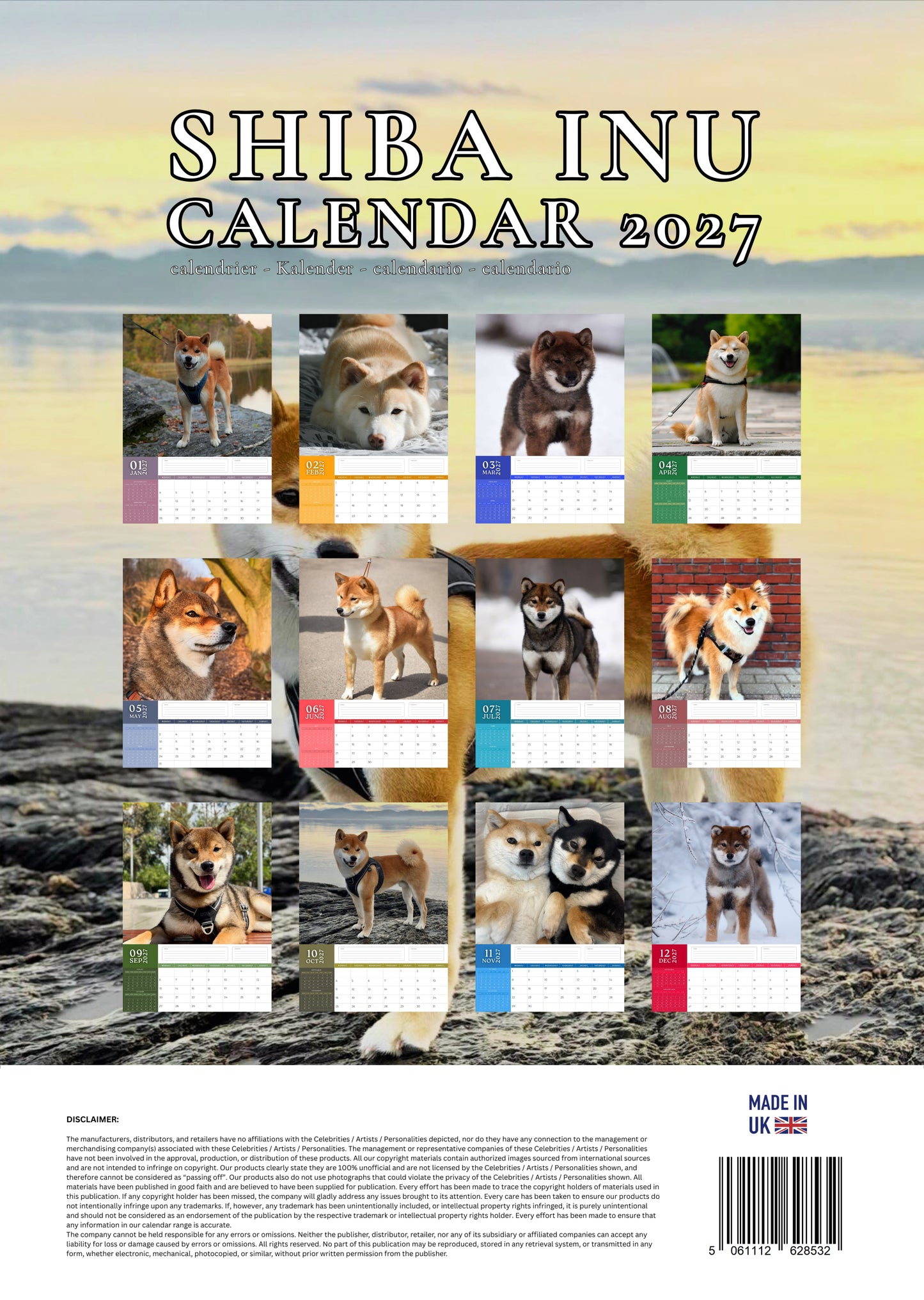 Shiba Inu Dog Calendar 2027 – M-PRA Range