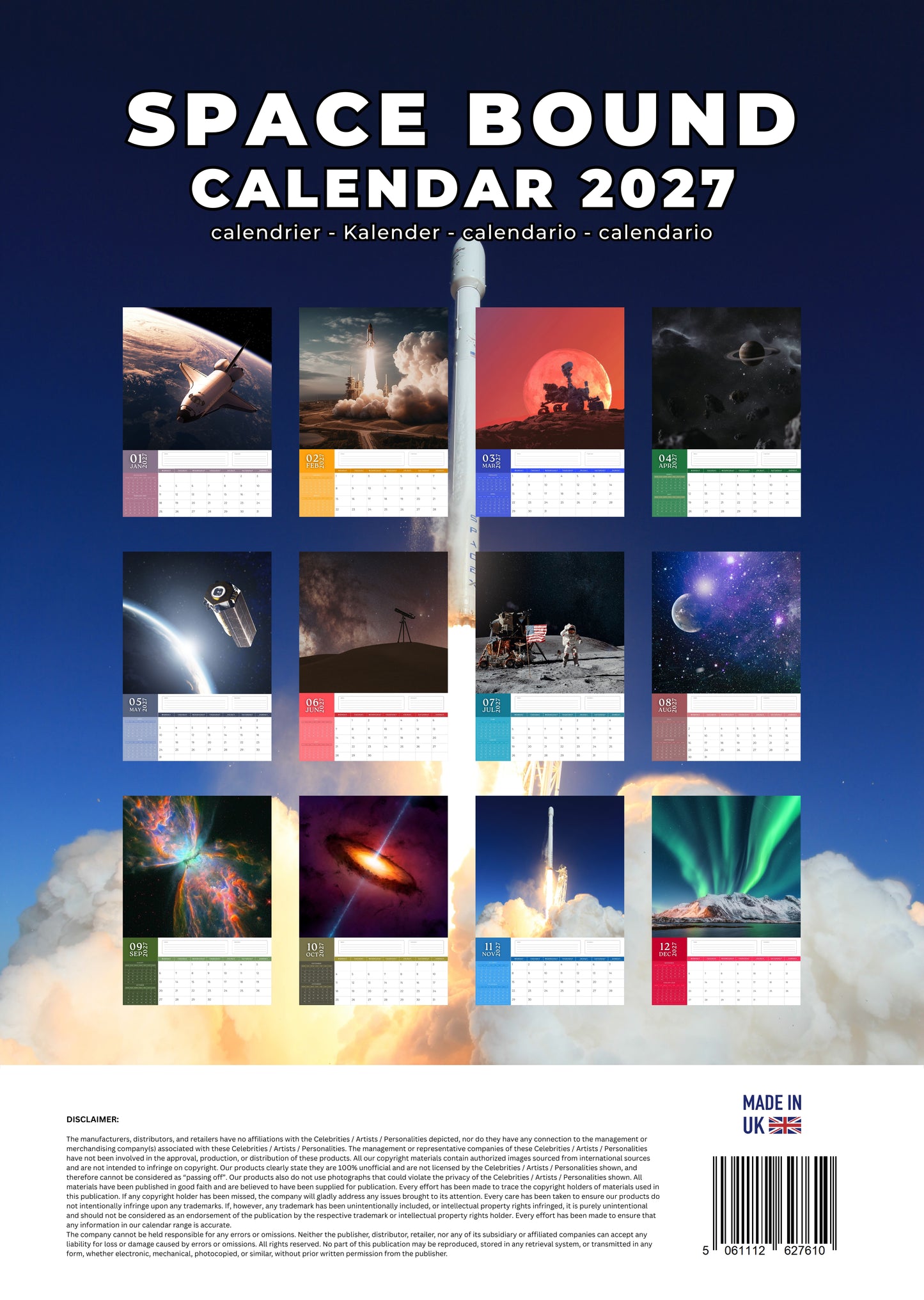Space Bound Natural Calendar 2027 – M-PRA Range