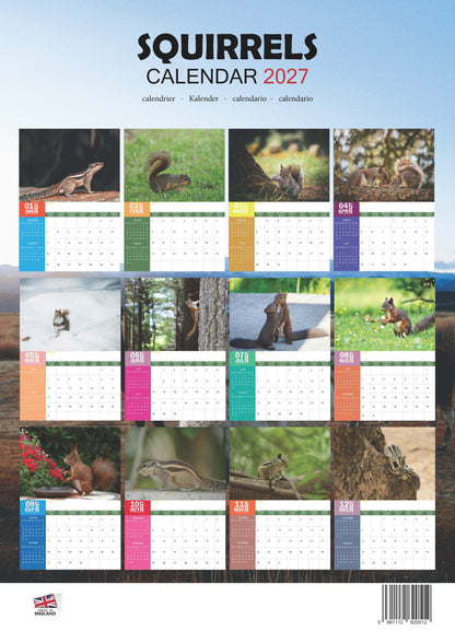 Squirrels Calendar 2027 – M-PRA Range