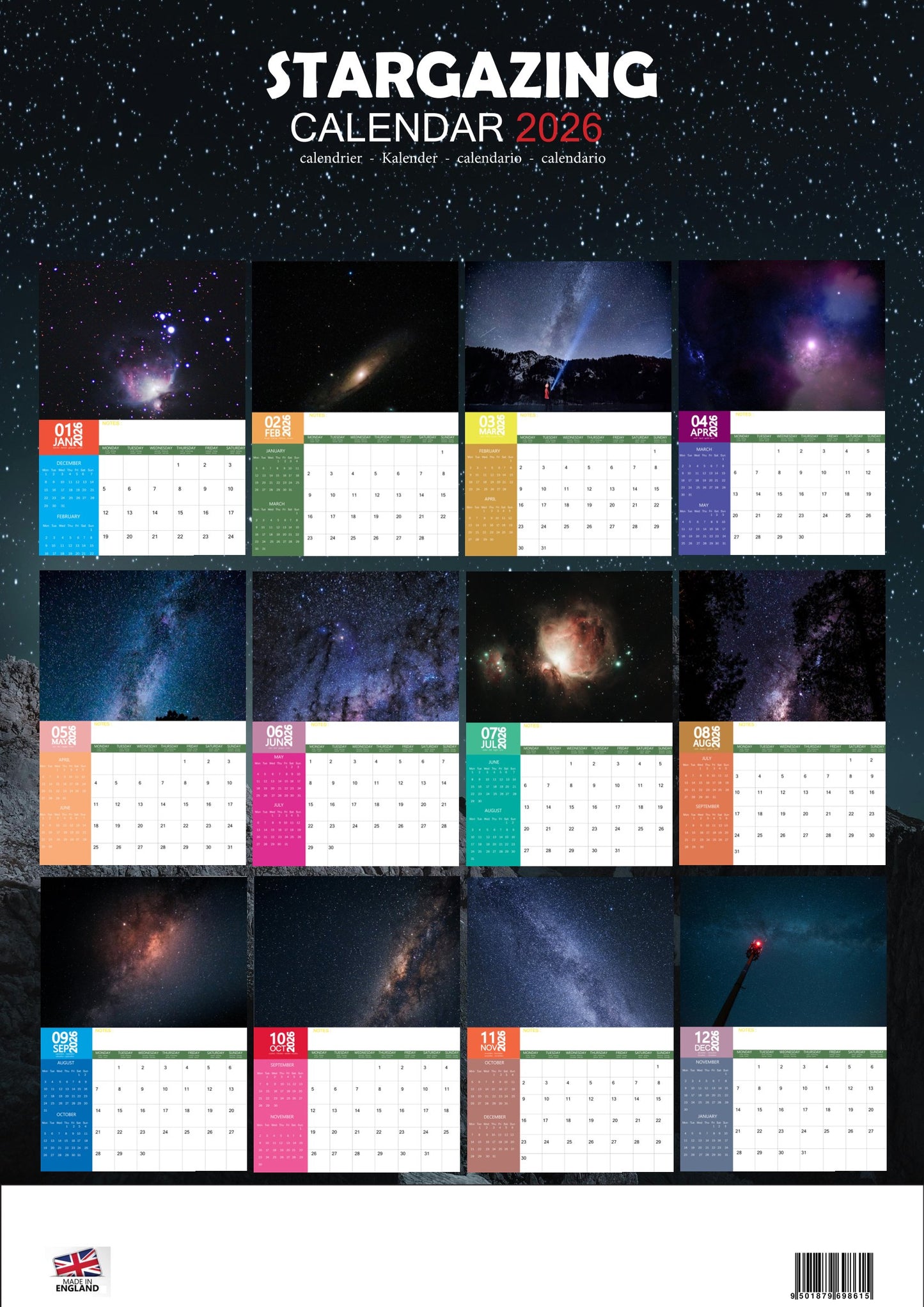 Stargazing Natural Calendar 2026 – M-PRA Range