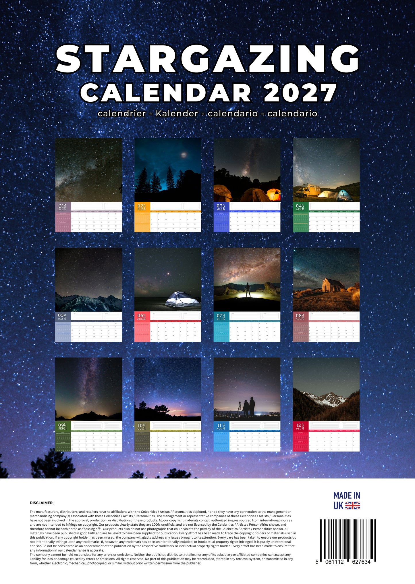 Stargazing Natural Calendar 2027 – M-PRA Range