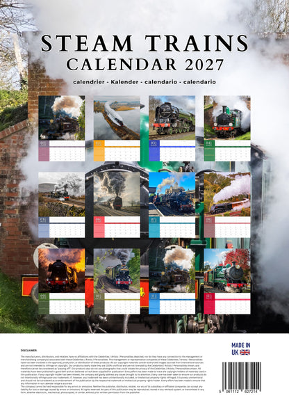 Steam Trains Transport Calendar 2027– M-PRA Range