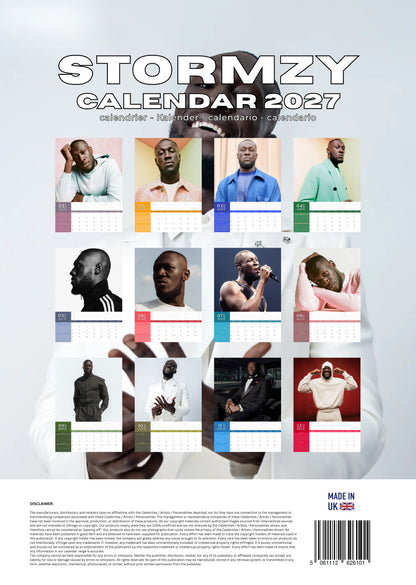 Stormzy Music Calendar 2027 – M-PRA Range