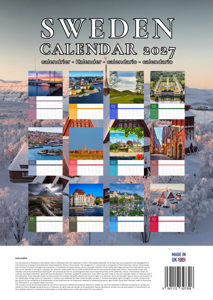 Sweden Calendar 2027 – M-PRA Range