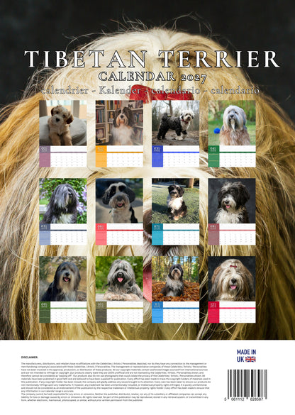 Tibetan Terrier Dog Calendar 2027 – M-PRA Range