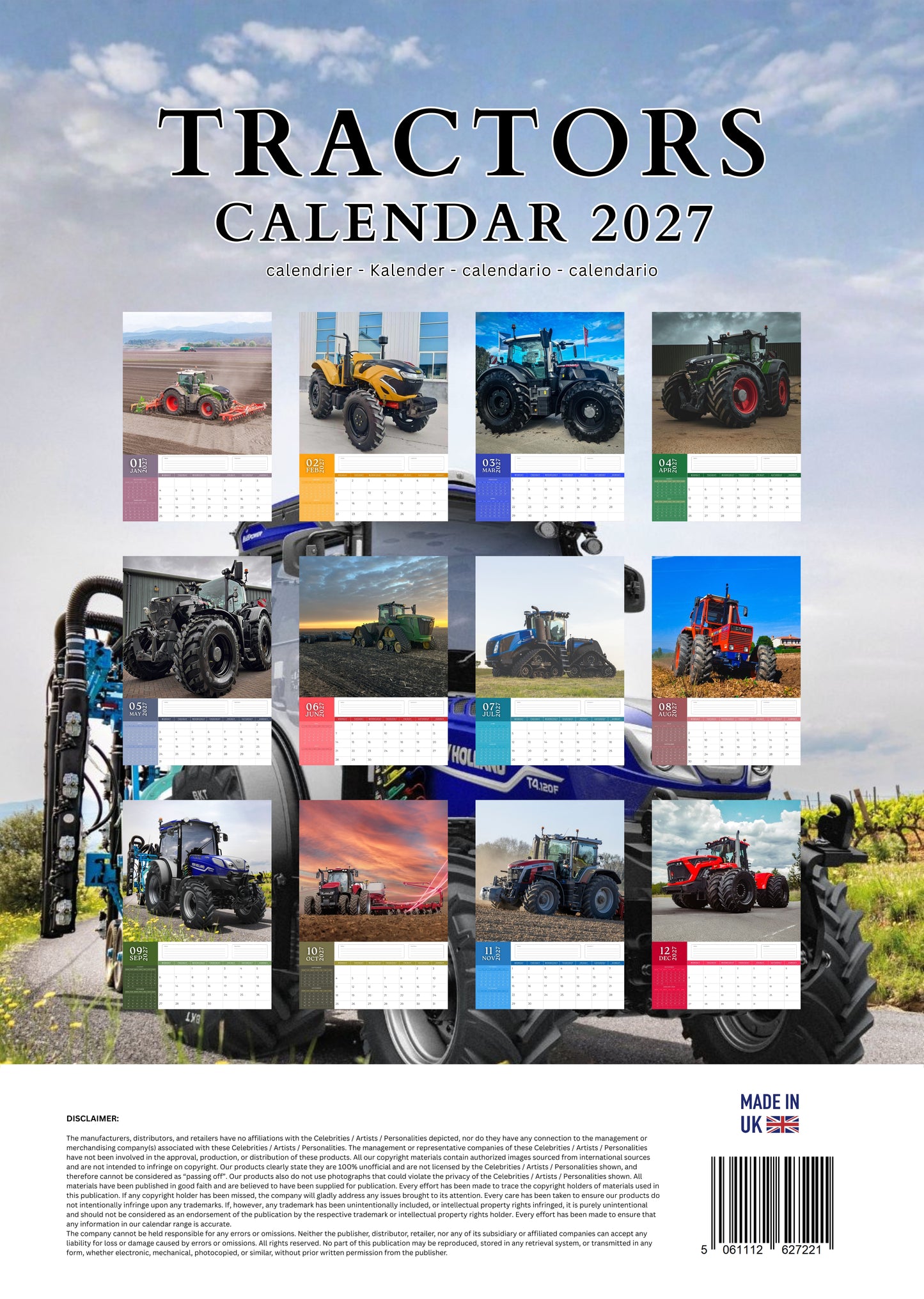 Tractors Transport Calendar 2027 – M-PRA Range