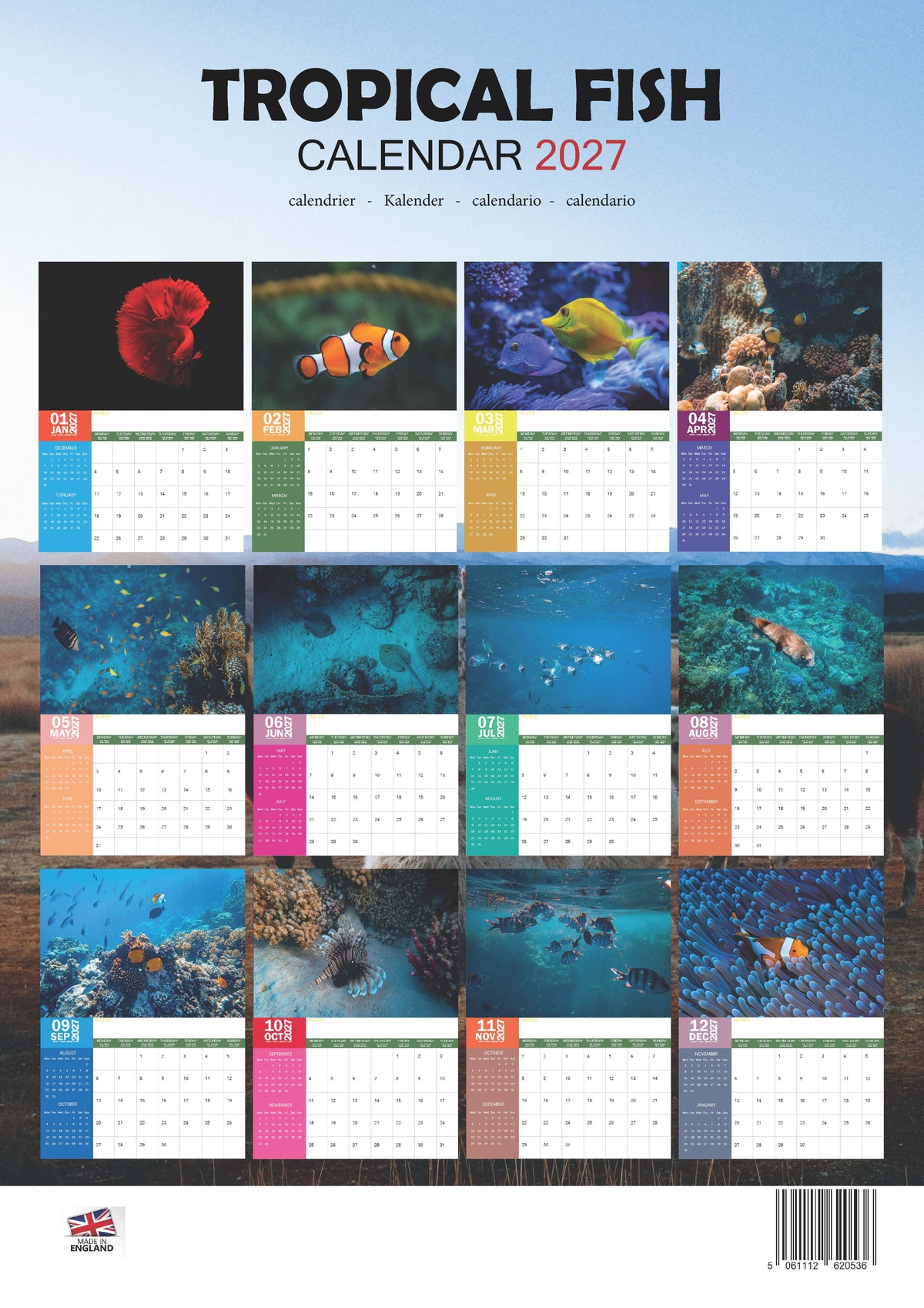 Tropical Fish Calendar 2027 – M-PRA Range