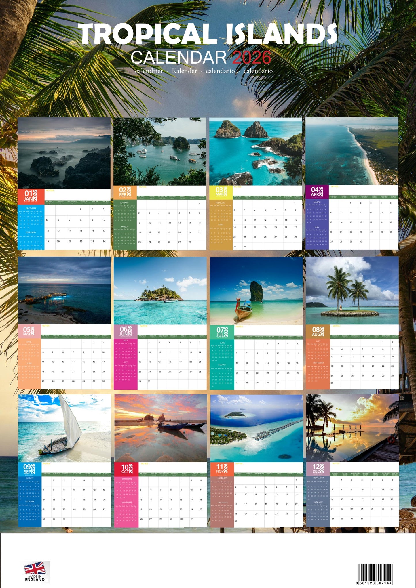 Tropical Islands Calendar 2026 – M-PRA Range