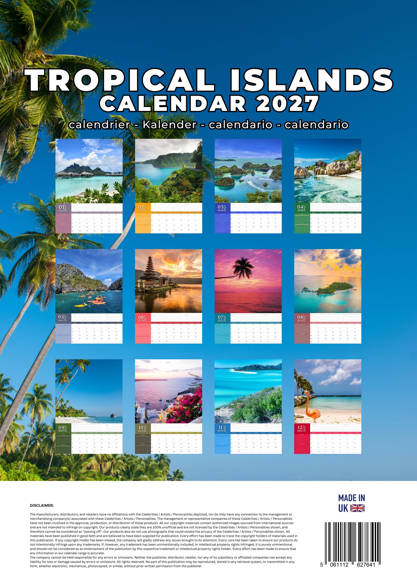 Tropical Islands Natural Calendar 2027 – M-PRA Range
