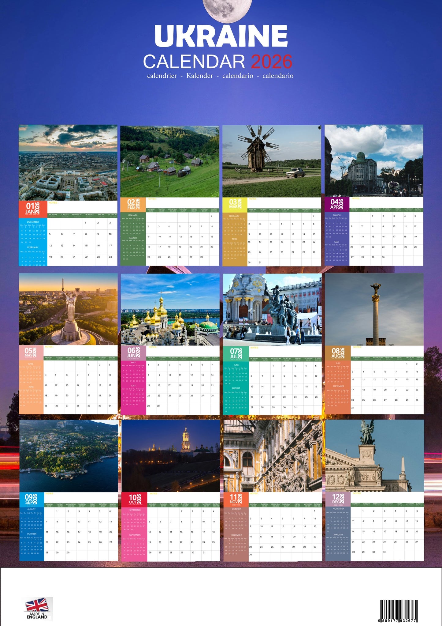 Ukraine Calendar 2026 – M-PRA Range