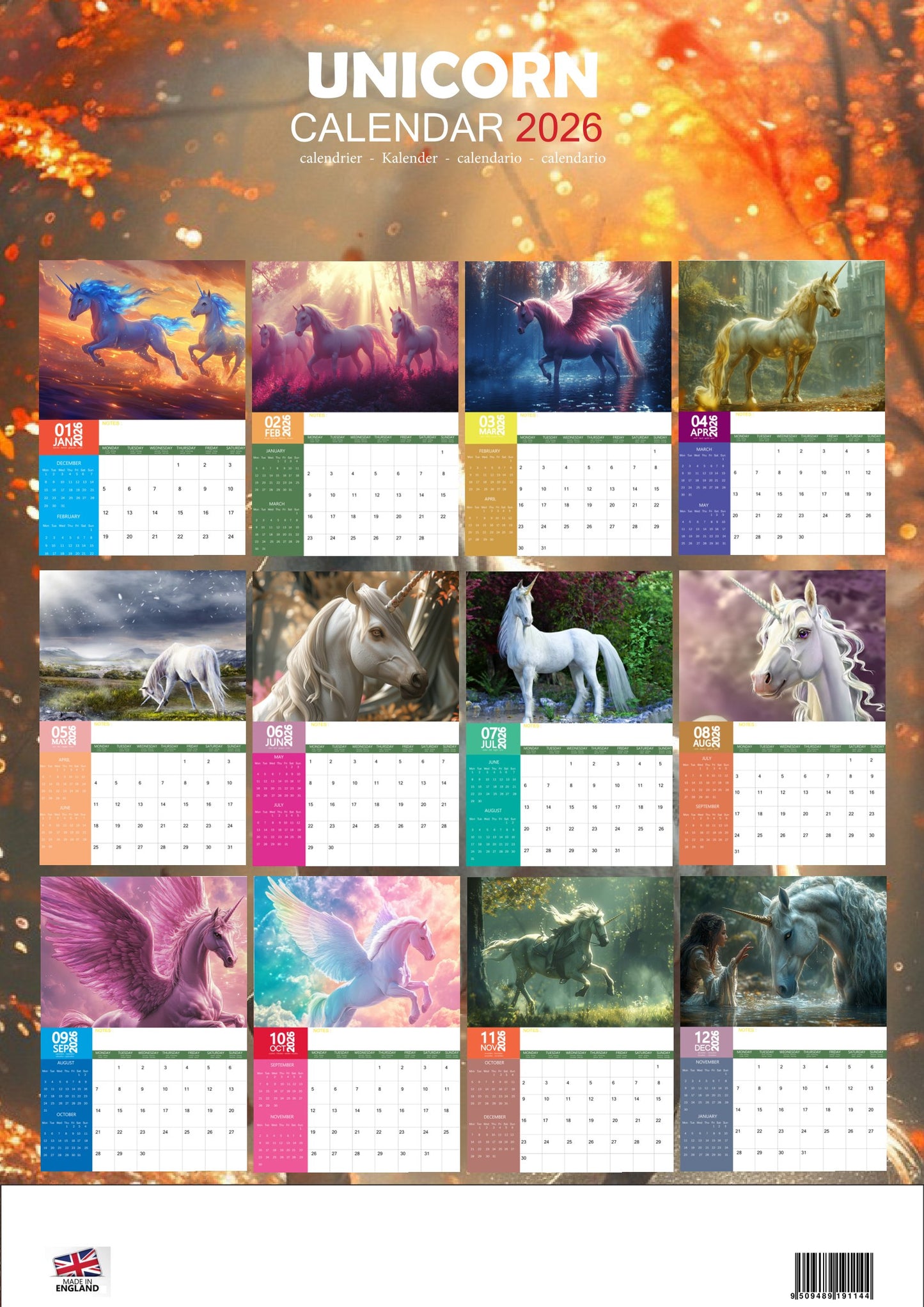 Unicorn Surrealism Art Calendar 2026 – M-PRA Range