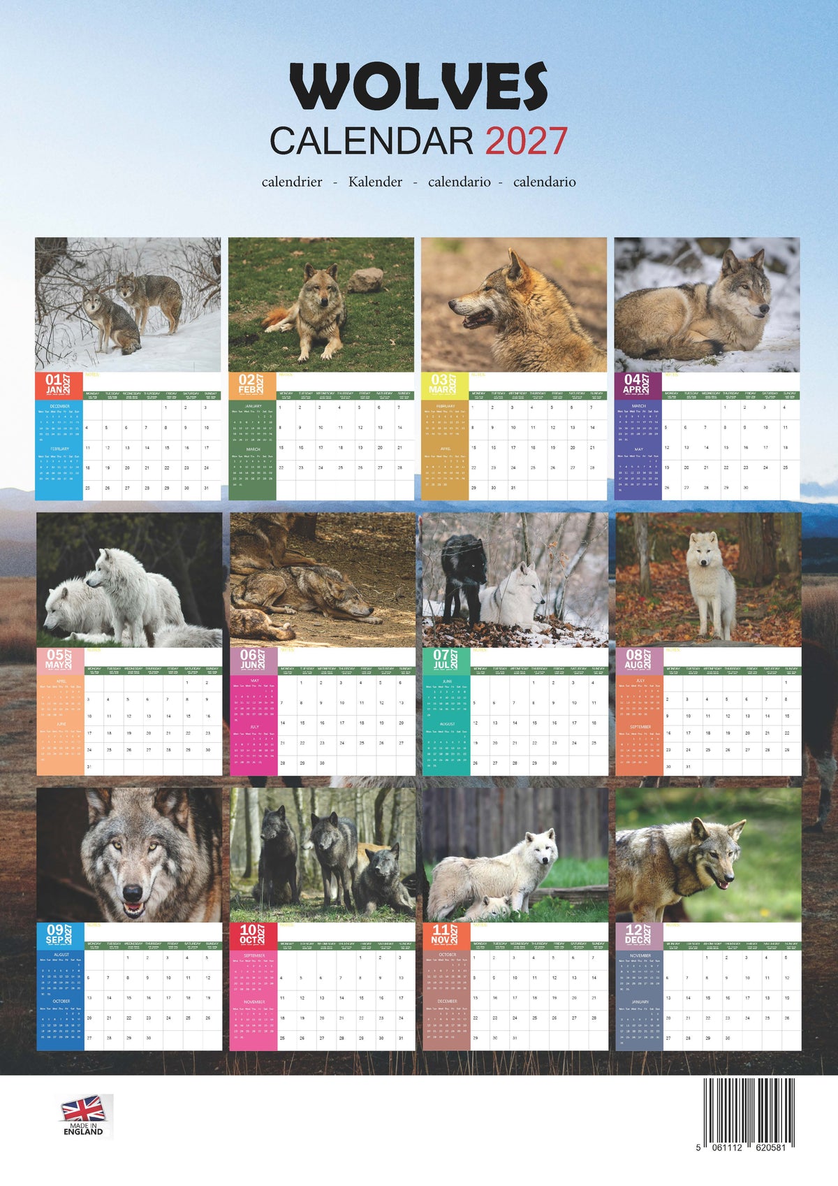 Wolves Calendar 2027 – M-PRA Range