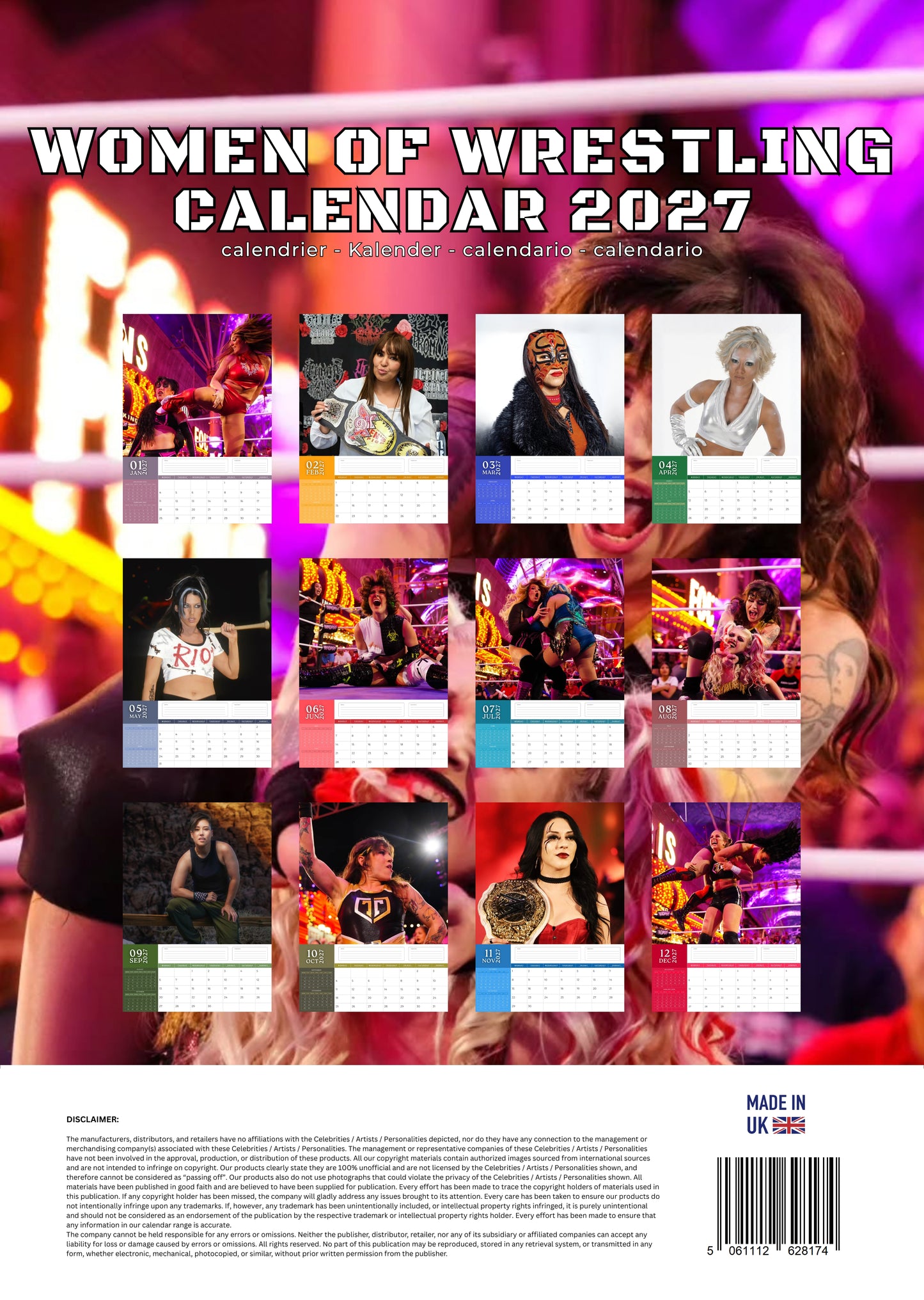 Women of Wrestling Calendar 2027 – M-PRA Range
